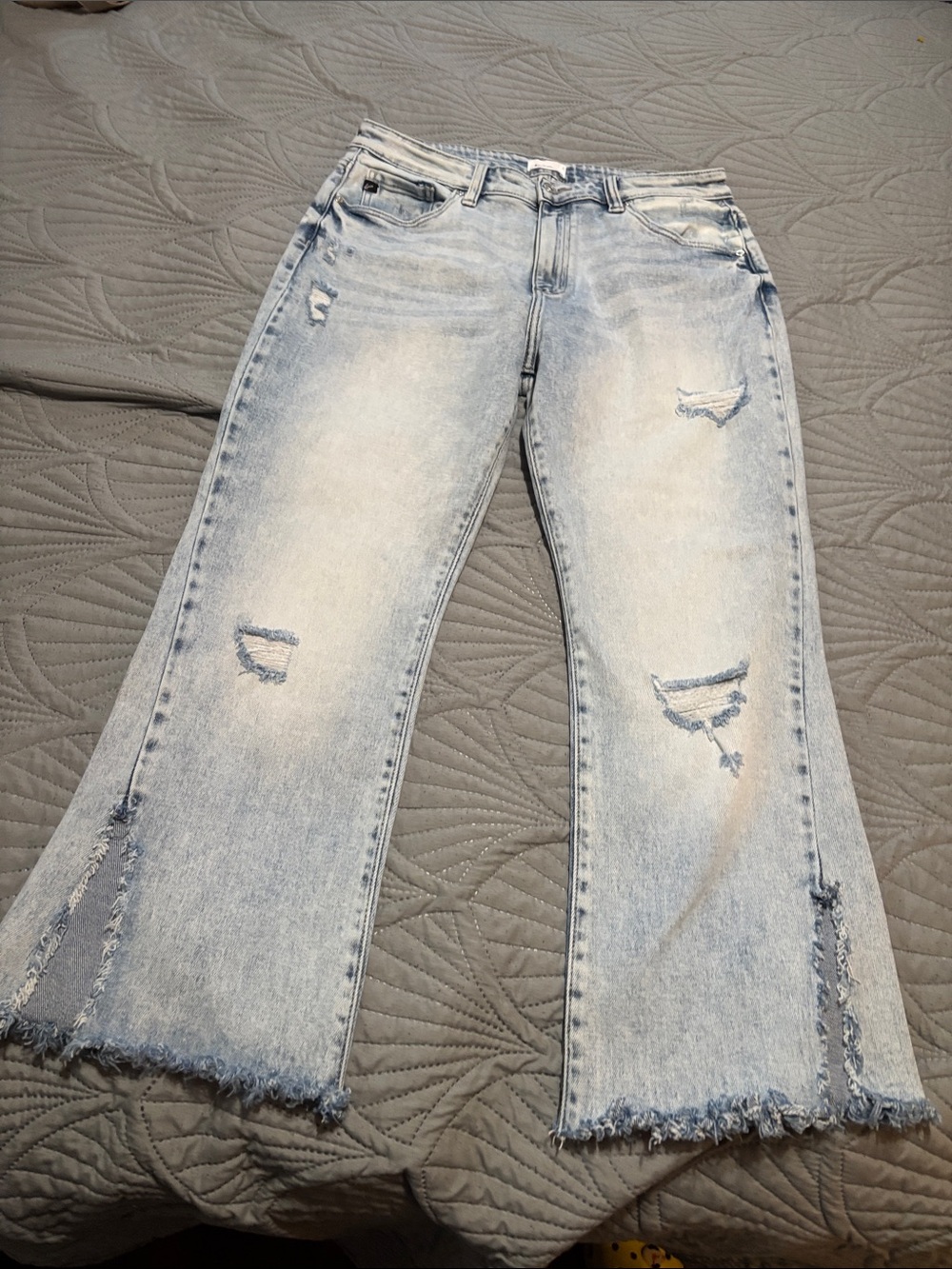 KanCan Light Blue Distressed Flare Jeans